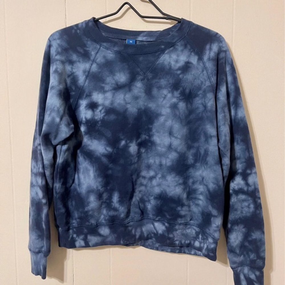 Stylish Navy Tie-Dye Long Sleeve Shirt